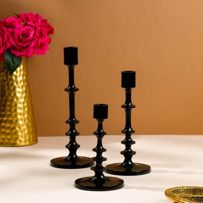 Buy Olson Candle Stand (Black) - Set Of Three Candle Holders from Vaaree