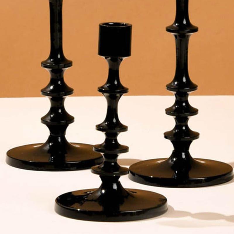 Buy Olson Candle Stand (Black) - Set Of Three Candle Holders from Vaaree