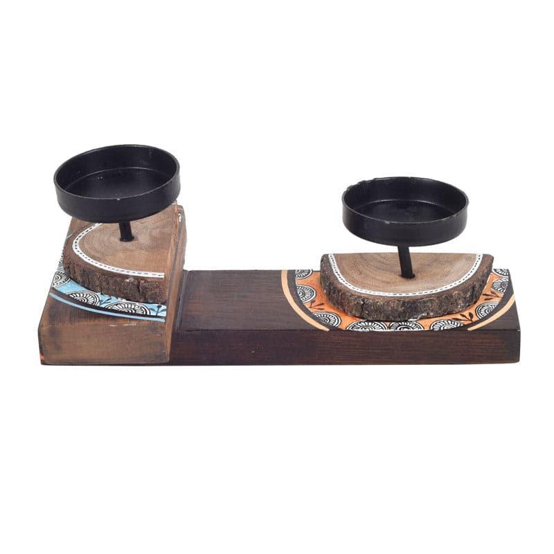 Buy Prana Wooden Candle Stand Candle Holders from Vaaree