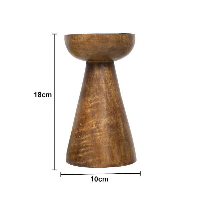 Buy Riga Wooden Candle Stand - Short Candle Holders from Vaaree