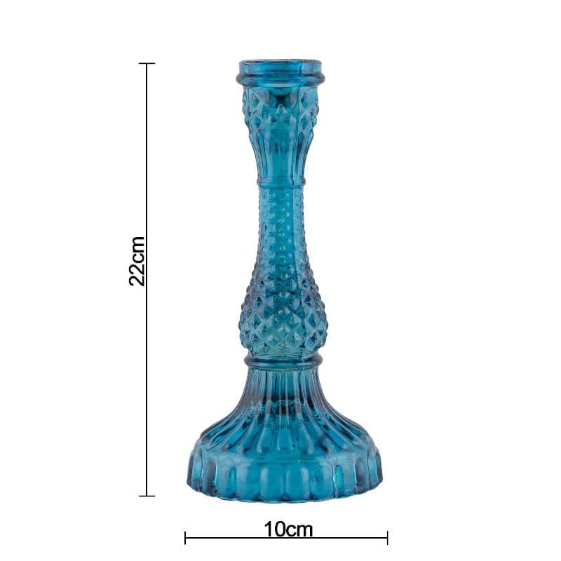 Buy Candle Holder - Roxxy Candle Stand (Sea Blue) - Set Of Two at Vaaree online