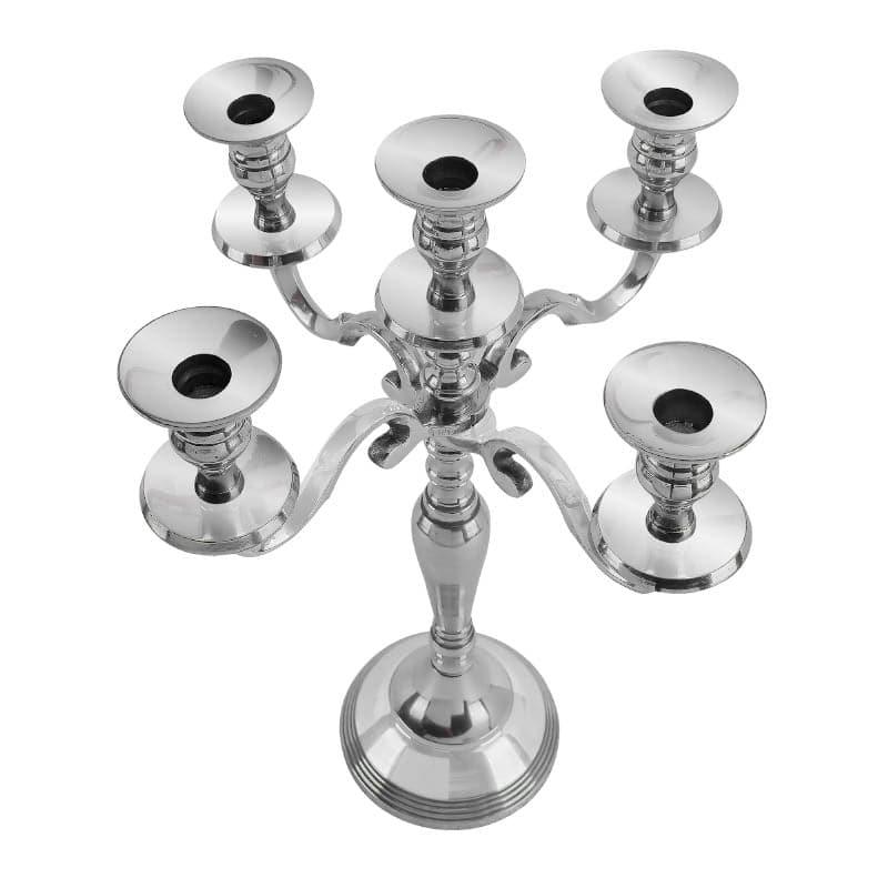 Buy Silver Cubist Candelabrum Candle Holders from Vaaree