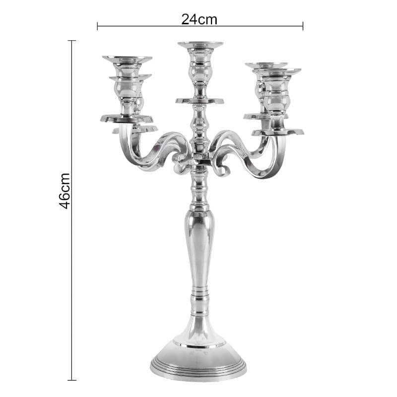 Buy Silver Cubist Candelabrum Candle Holders from Vaaree