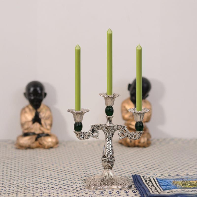 Buy Simona Candle Stand - Green Candle Holders from Vaaree