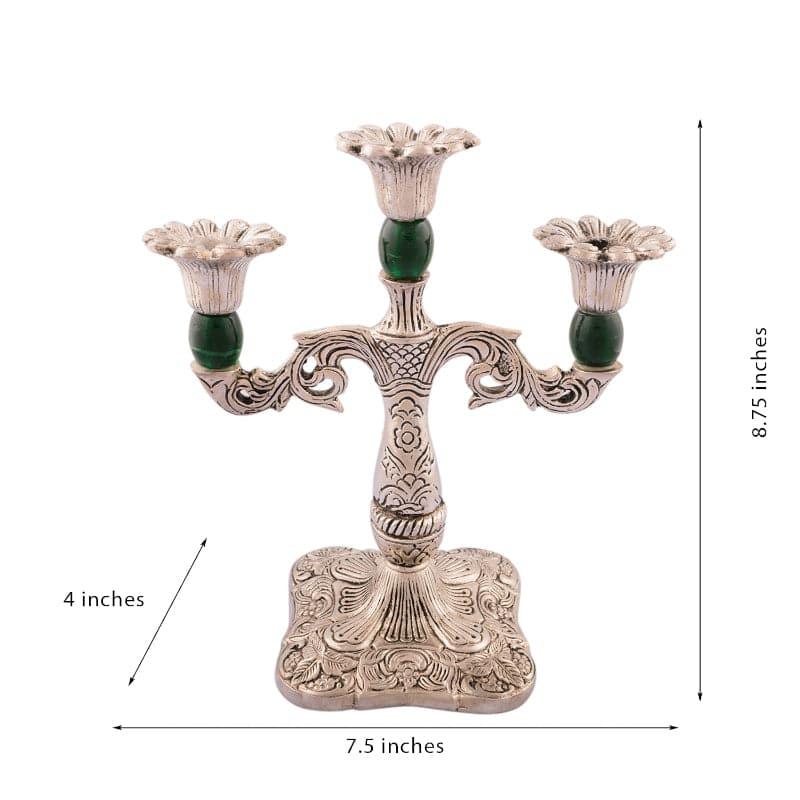 Buy Simona Candle Stand - Green Candle Holders from Vaaree