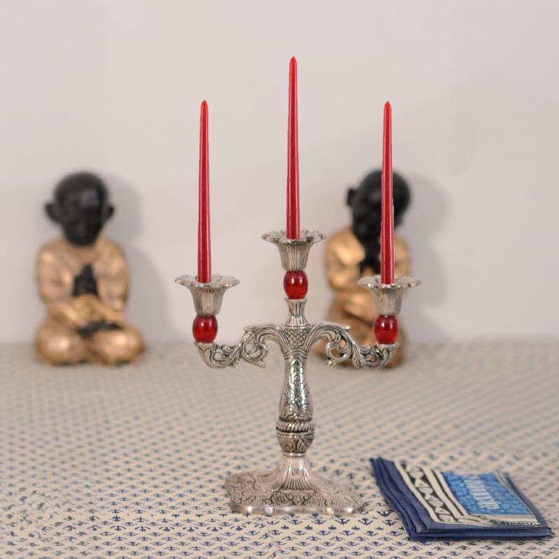 Buy Simona Candle Stand - Red Candle Holders from Vaaree