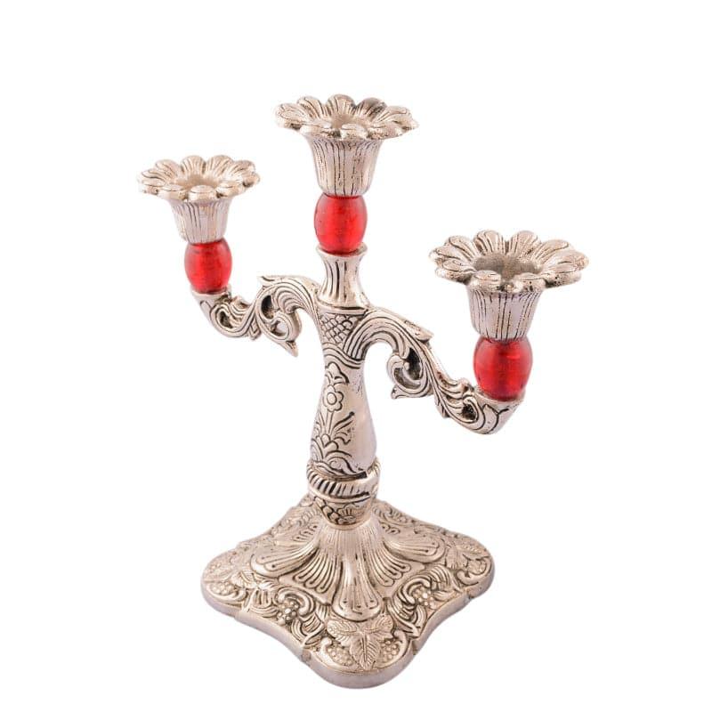 Buy Simona Candle Stand - Red Candle Holders from Vaaree