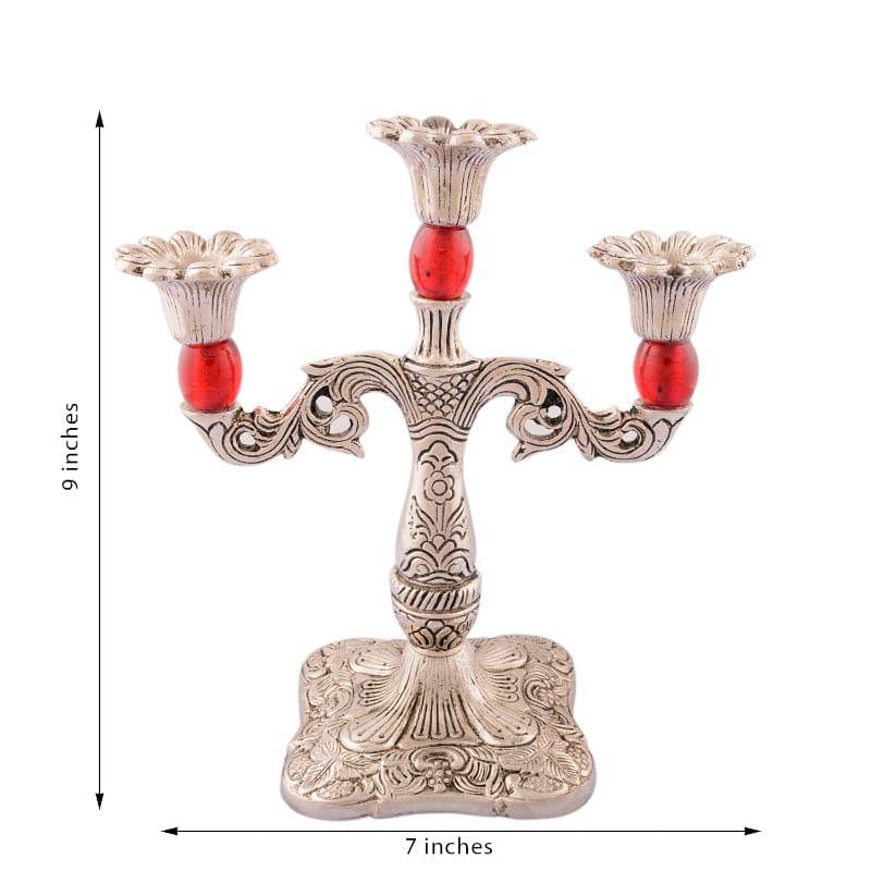 Buy Simona Candle Stand - Red Candle Holders from Vaaree