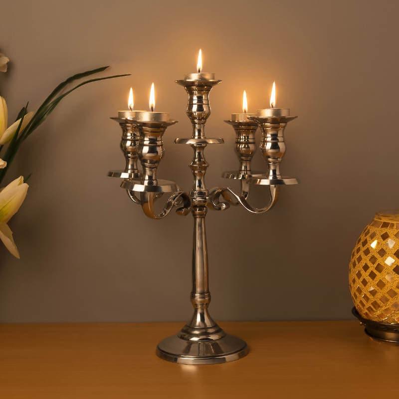 Buy Simora Candelabrum With Five Arms Candle Holders from Vaaree