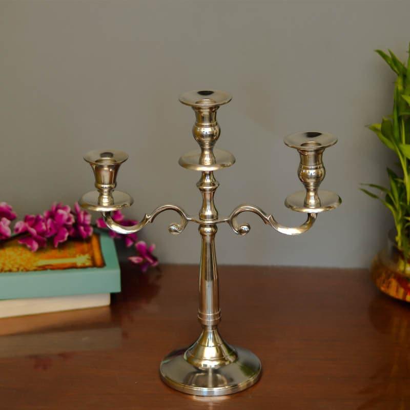 Buy Simora Candelabrum With Three Arms Candle Holders from Vaaree