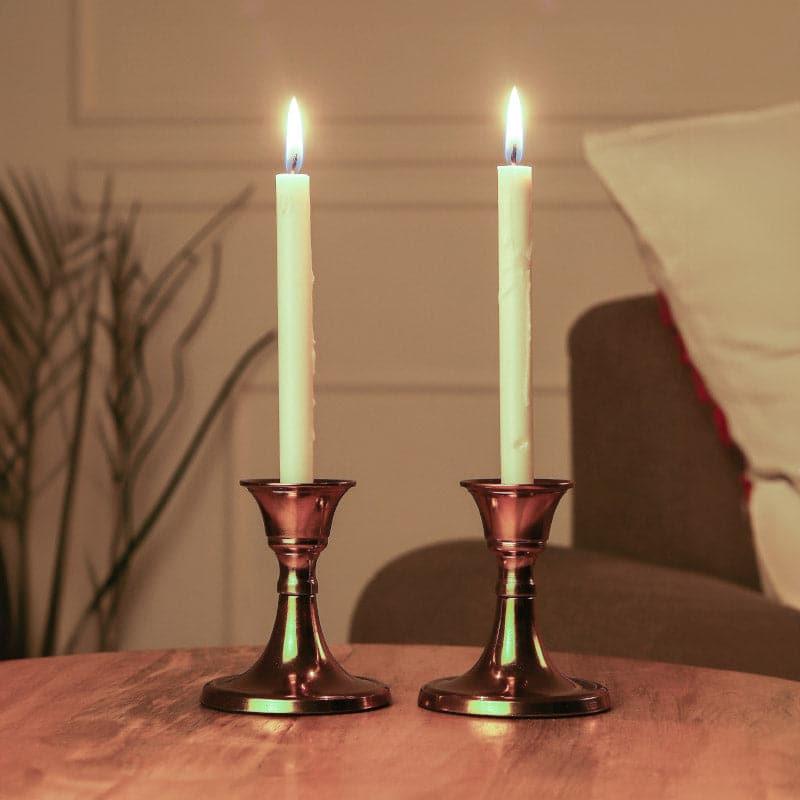 Buy Tula Candle Holder (Gold) - Set Of Two Candle Holders from Vaaree