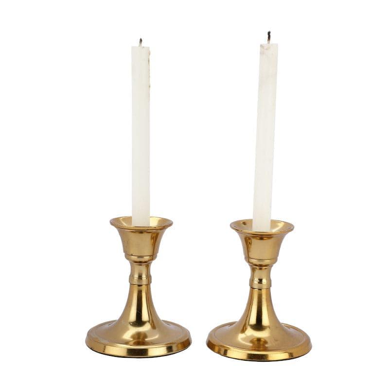 Buy Tula Candle Holder (Gold) - Set Of Two Candle Holders from Vaaree