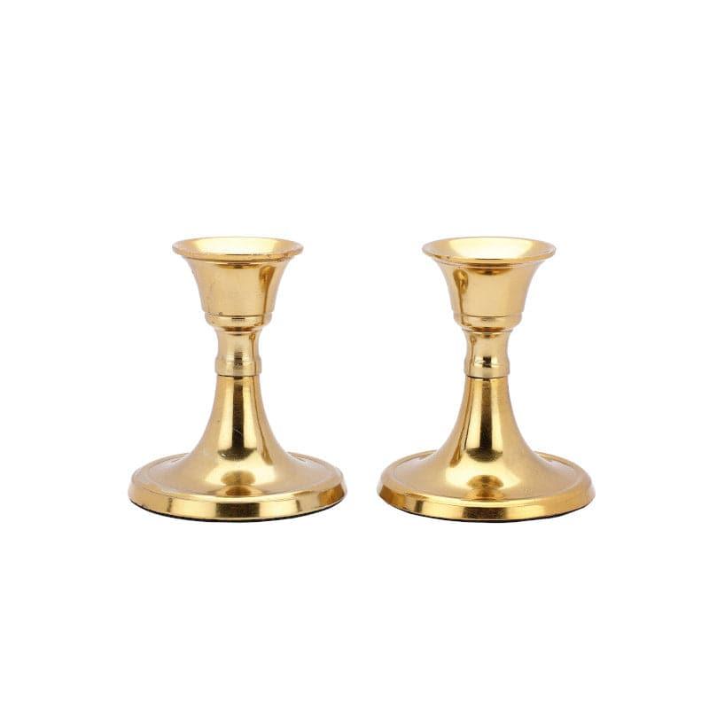 Buy Tula Candle Holder (Gold) - Set Of Two Candle Holders from Vaaree