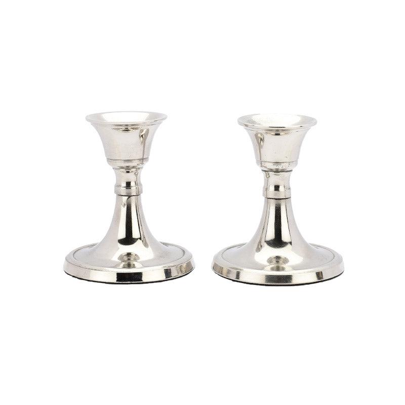 Buy Tula Candle Holder (Silver) - Set Of Two Candle Holders from Vaaree