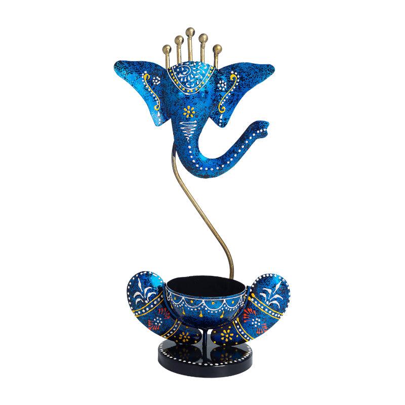 Buy Vakrtund Handcrafted Tea Light Candle Holder - Blue Candle Holders from Vaaree