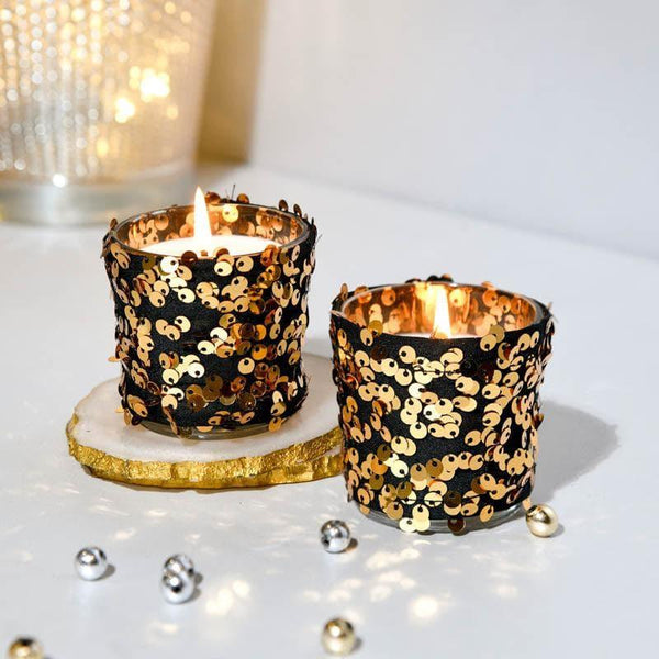 Buy Candles - Bedazzle Beauty Scented Candle (Gold) - Set Of Two at Vaaree online