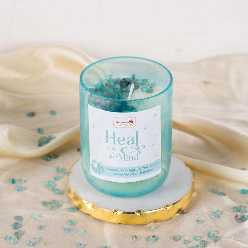 Buy Blue Apatite Crystal Soy Wax Candle Candles from Vaaree