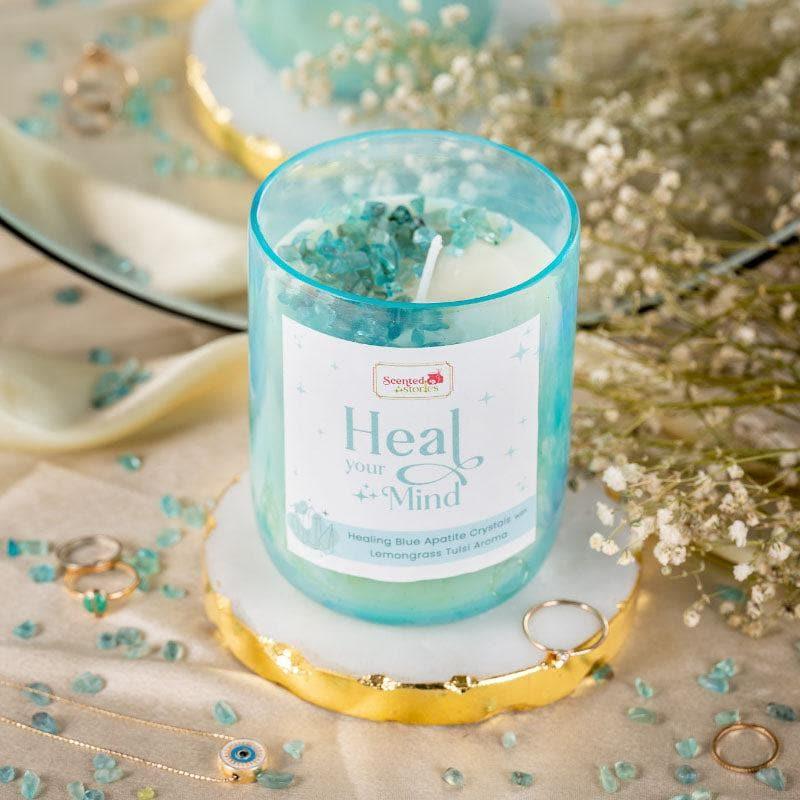 Candles - Blue Apatite Crystal Soy Wax Candle