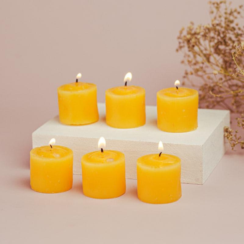 Buy Carta Votive Lemongrass Scented Candles - Set Of Six Candles from Vaaree