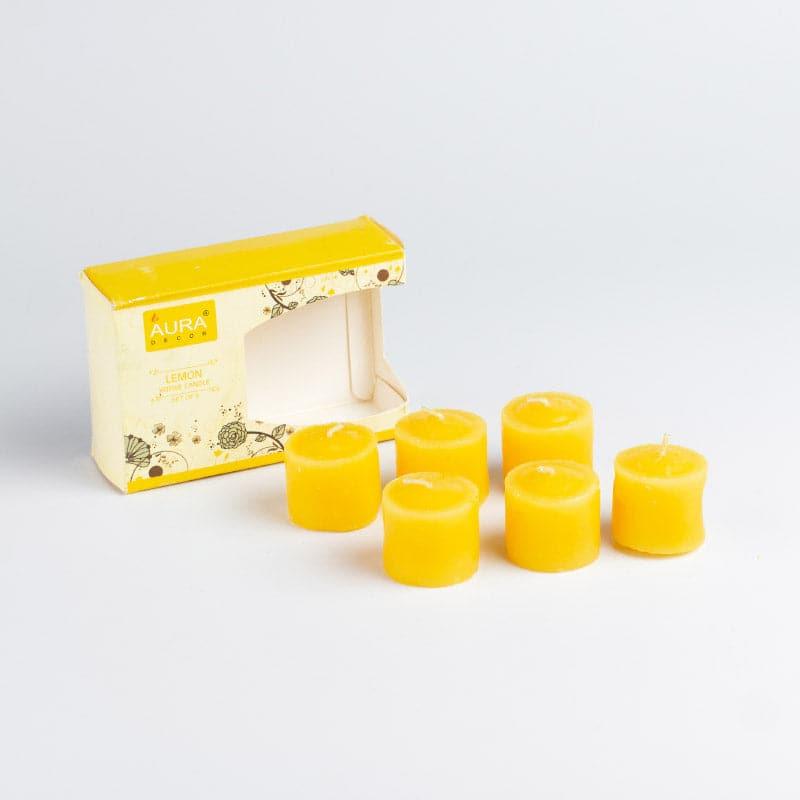 Buy Carta Votive Lemongrass Scented Candles - Set Of Six Candles from Vaaree