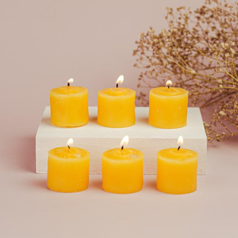 Buy Carta Votive Lemongrass Scented Candles - Set Of Six Candles from Vaaree