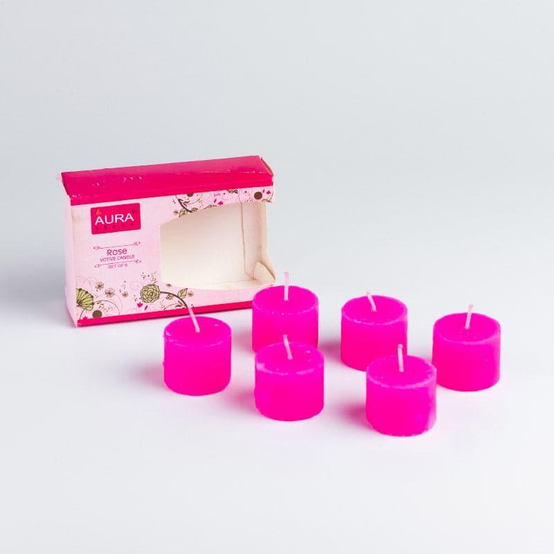 Buy Carta Votive Rose Scented Candles - Set Of Six Candles from Vaaree