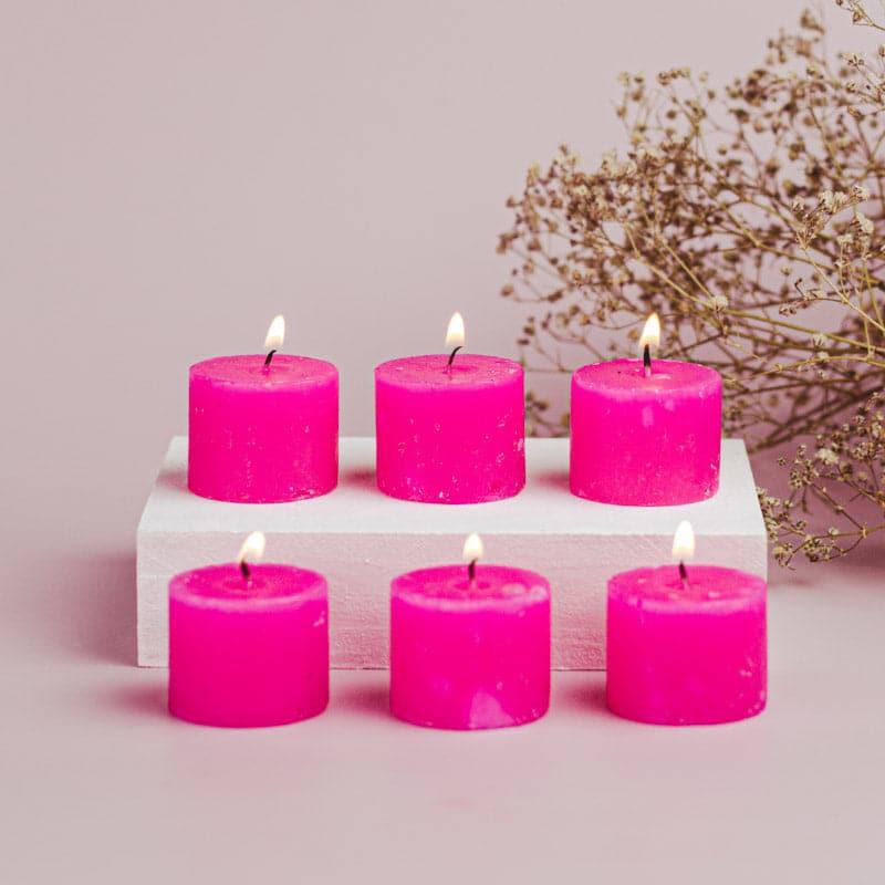 Buy Carta Votive Rose Scented Candles - Set Of Six Candles from Vaaree