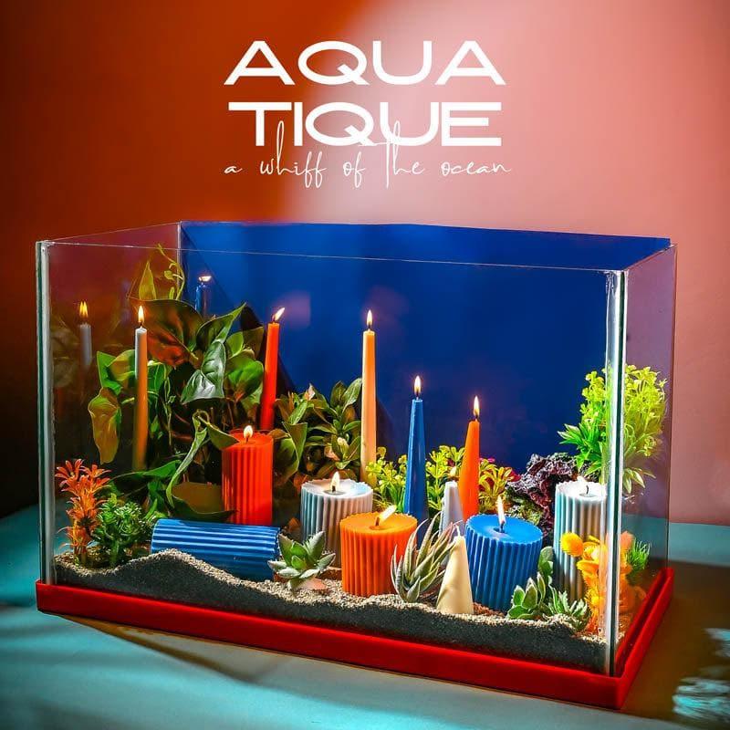 Buy Candles - Delores Scented Candle (Set Of Six) - Aqua Amber at Vaaree online