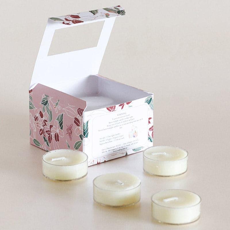 Buy Duchess Of Blossom Unscented Tealight Candles - Set Of Twelve Candles from Vaaree