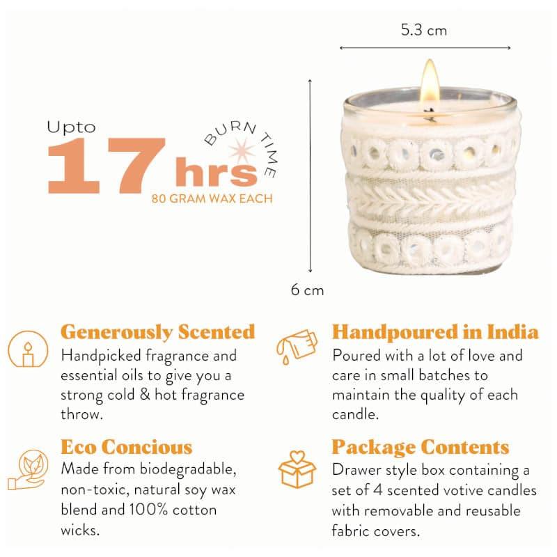 Buy Esme Votive Candle - Set Of Four Candles from Vaaree