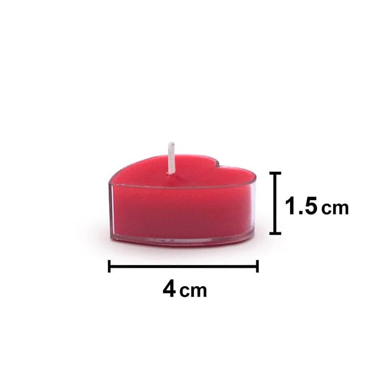 Buy Estella Rose Scented Heart Tealight Candle - Set Of Ten Candles from Vaaree