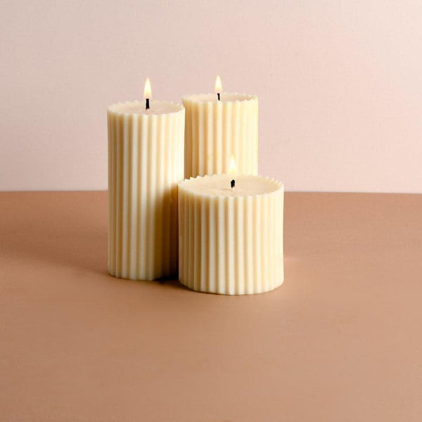 Candles - Eudora Scented Candle (Set Of Three) - Vanilla Cinnamon