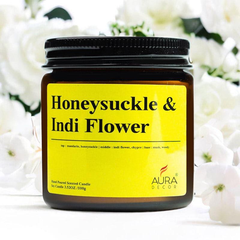 Buy Honey Suckle & Indi Flower Scented Jar Candle -100 GM Candles from Vaaree