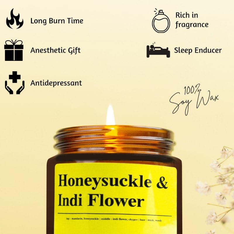 Buy Honey Suckle & Indi Flower Scented Jar Candle -100 GM Candles from Vaaree