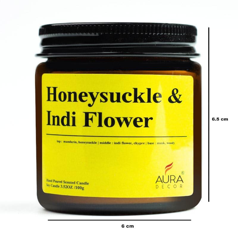 Buy Honey Suckle & Indi Flower Scented Jar Candle -100 GM Candles from Vaaree