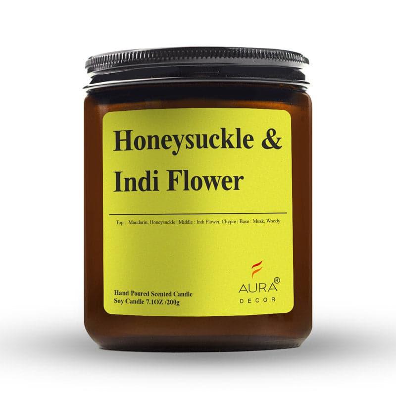 Buy Honey Suckle & Indi Flower Scented Jar Candle - 200 GM Candles from Vaaree