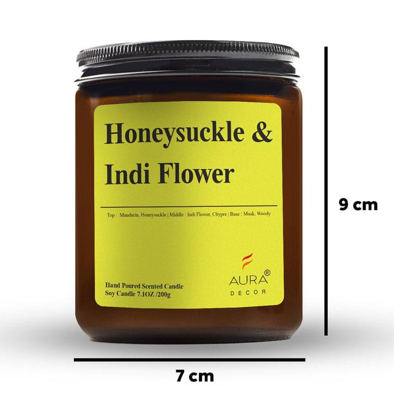 Buy Honey Suckle & Indi Flower Scented Jar Candle - 200 GM Candles from Vaaree