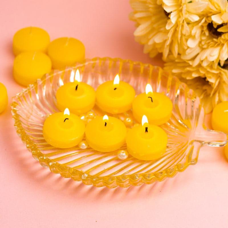 Buy Inora Lemon Scented Tealight Candle - Set Of Twelve Candles from Vaaree