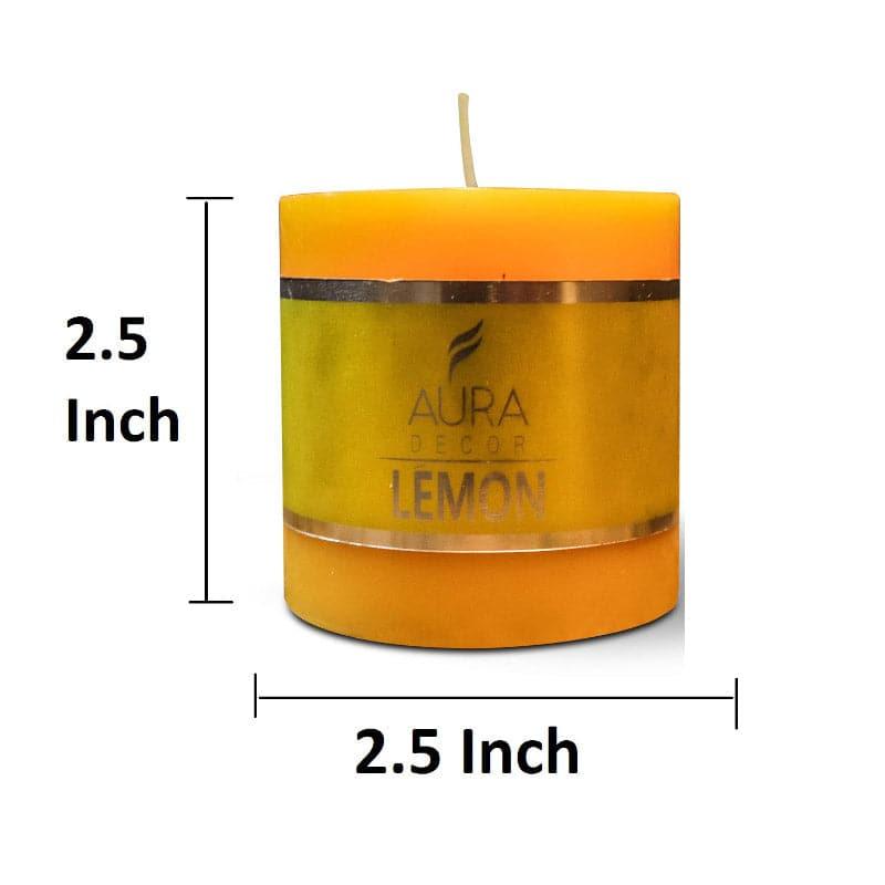 Buy Isabu Lemongrass Scented Pillar Candle - Yellow Candles from Vaaree