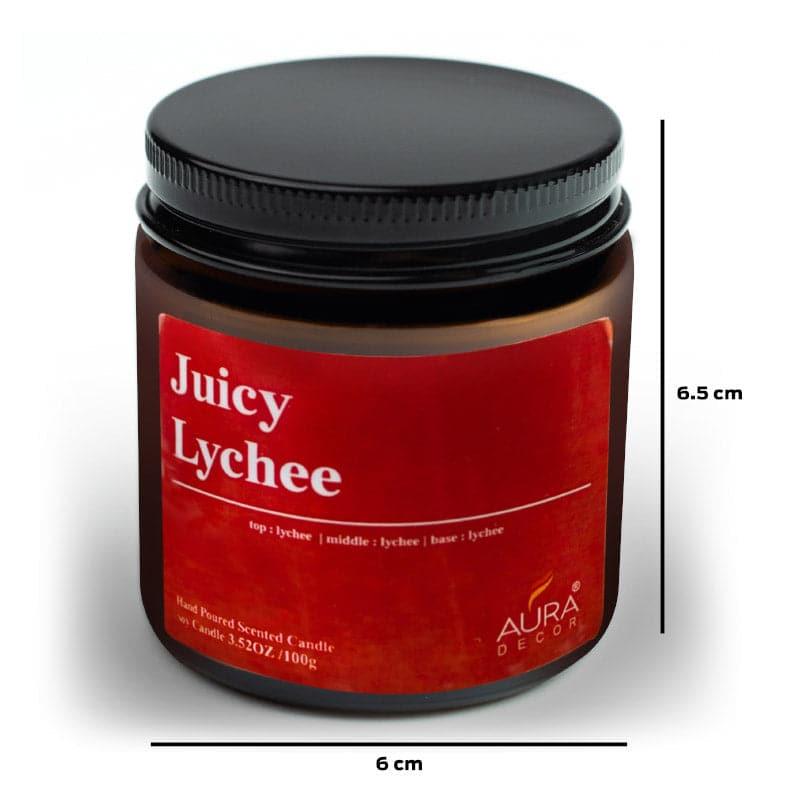 Candles - Juicy Litchee Scented Jar Candle - 100 GM
