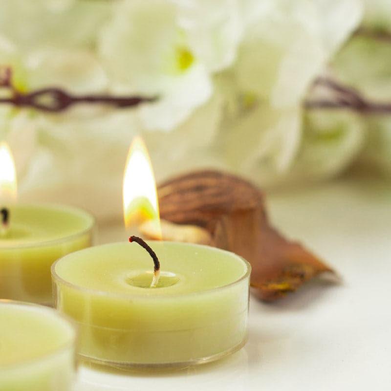 Buy Milo Lime Basil & Mandarin Scented Tealight Candle - Set Of Twelve Candles from Vaaree