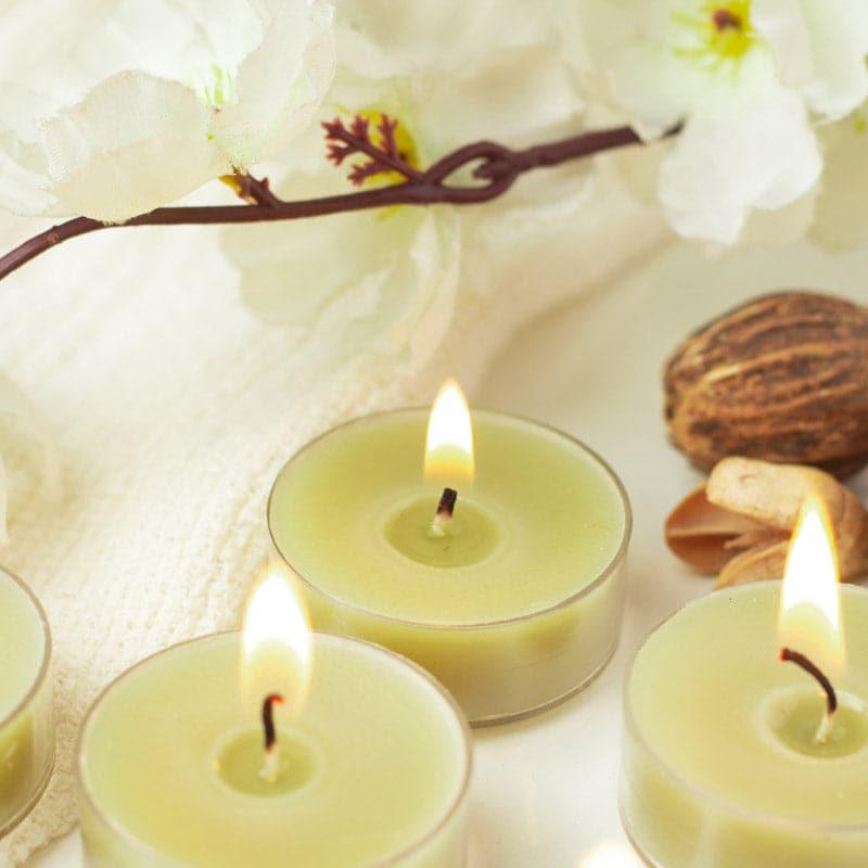 Buy Milo Lime Basil & Mandarin Scented Tealight Candle - Set Of Twelve Candles from Vaaree