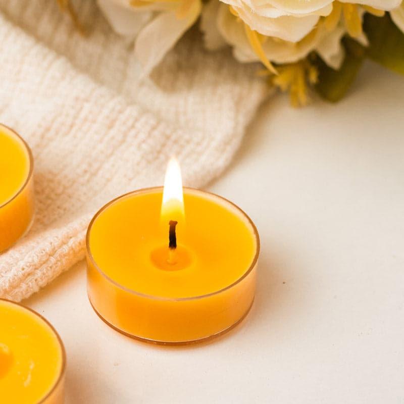 Buy Milo Spanish Guwaicwood & Lily Scented Tealight Candle - Set Of Twelve Candles from Vaaree