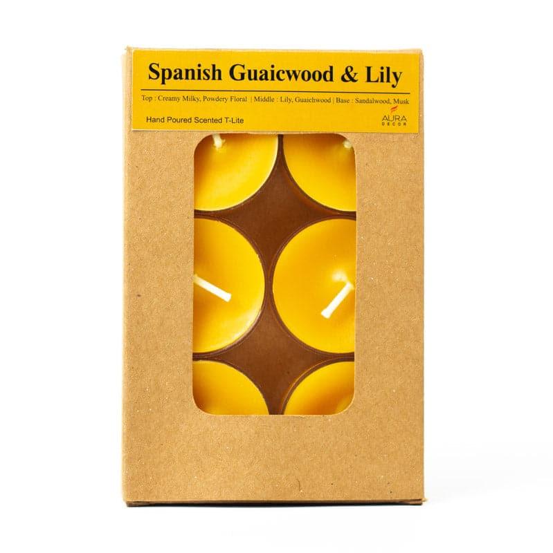 Candles - Milo Spanish Guwaicwood & Lily Scented Tealight Candle - Set Of Twelve