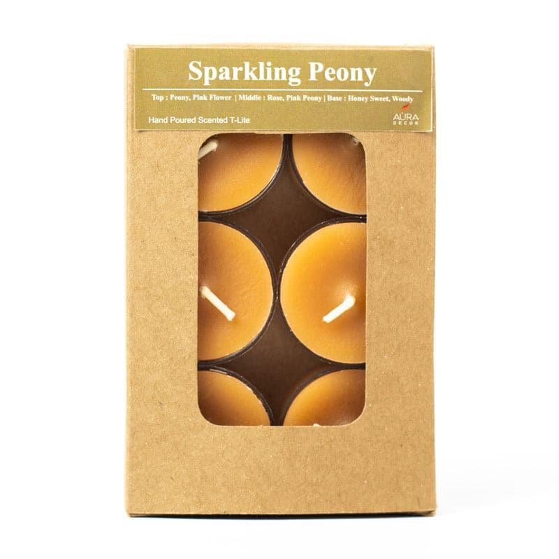 Buy Milo Sparkling Peony Scented Tealight Candle - Set Of Twelve Candles from Vaaree