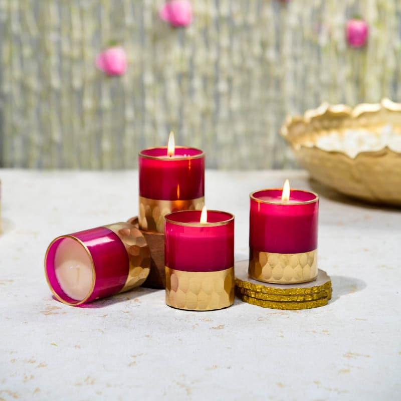 Buy Mogra Scented Votive Candles - Set of Four Candles from Vaaree