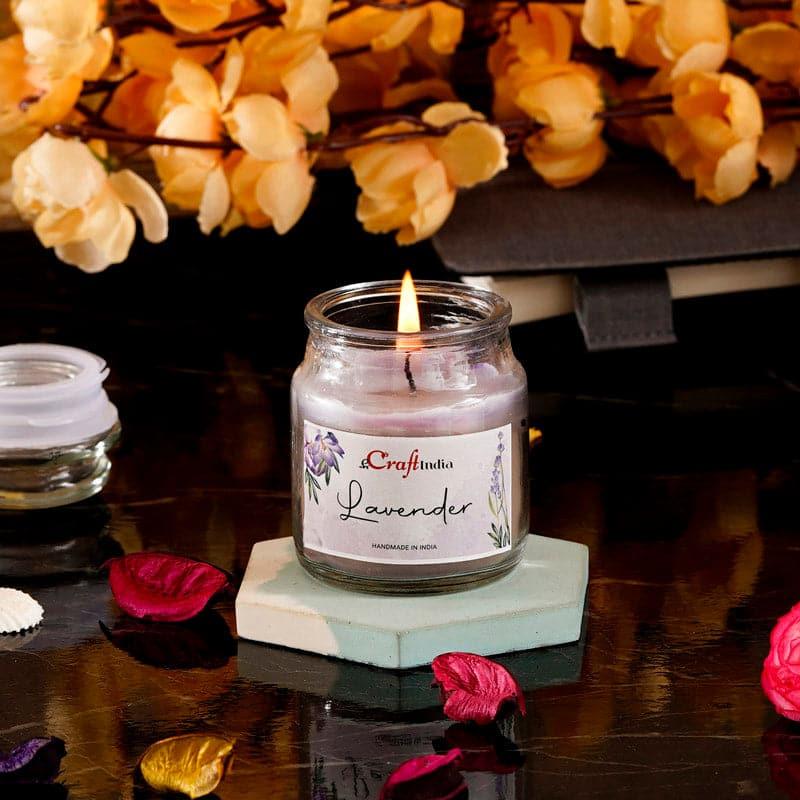 Buy Nithya Lavender Scented Jar Candle Candles from Vaaree