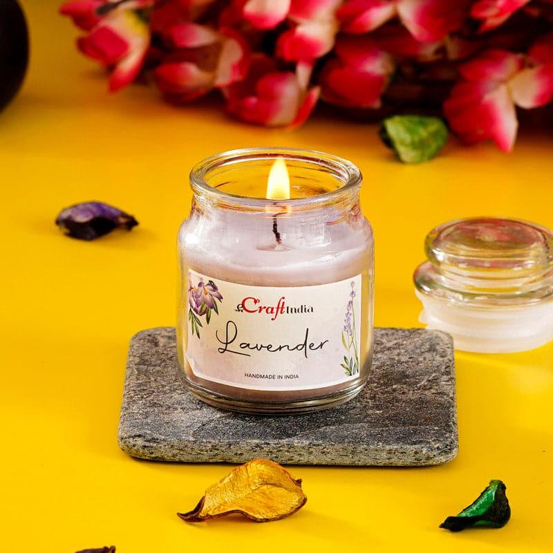 Buy Nithya Lavender Scented Jar Candle Candles from Vaaree