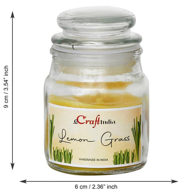 Buy Nithya Lemon Grass Scented Jar Candle - Set Of Five Candles from Vaaree