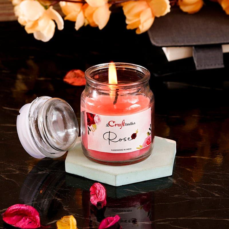 Buy Nithya Rose Scented Jar Candle Candles from Vaaree